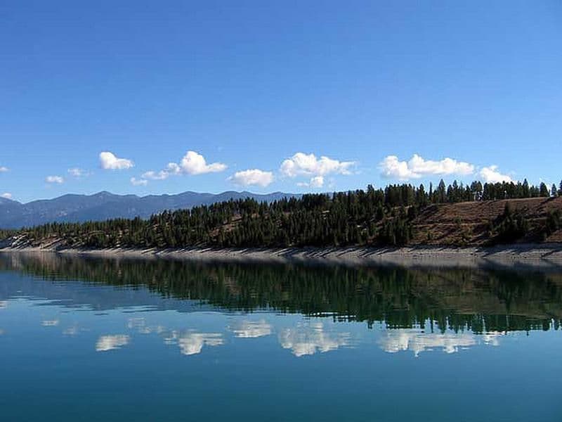 Glassy water makes for enchanting scenery