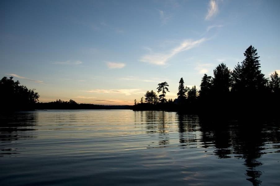 Peaceful sunset and still waters