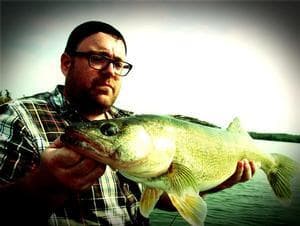 Hooking a big one at Lake of the Woods