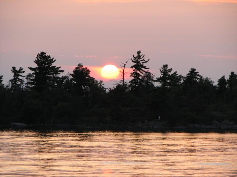 Wooded silhouette at Lake of the Woods 