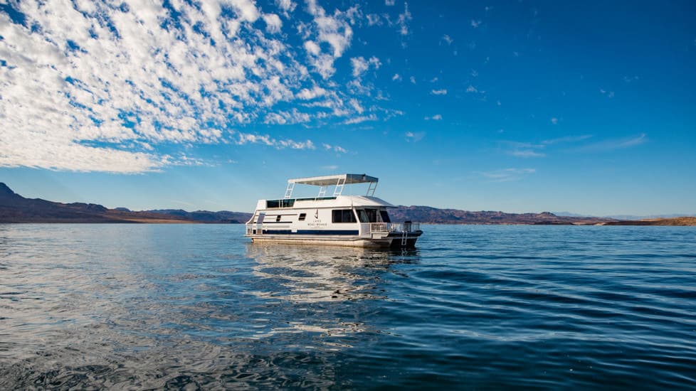 Houseboat on beautiful Lake Mead