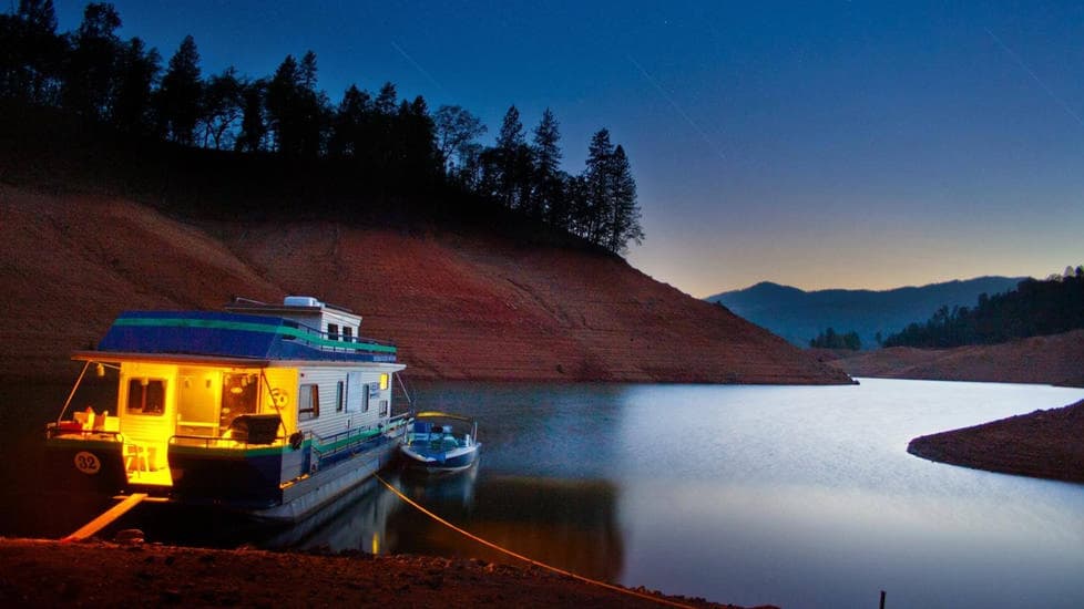 Serene Sunset on Shasta Lake