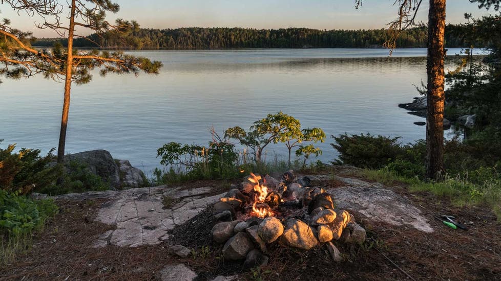 Firepit on Crane Lake