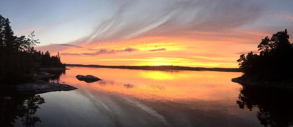 Sunset over Lake of the Woods