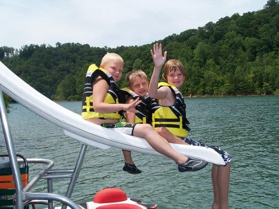 A slide off of the top deck leading to cool waters will not disappoint